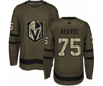 Men's Adidas Vegas Golden Knights #75 Ryan Reaves Authentic Green Salute to Service NHL Jersey