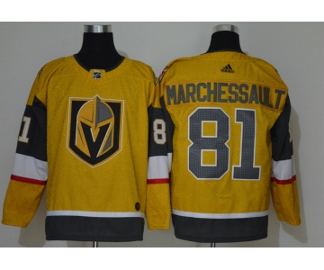 Men's Adidas Vegas Golden Knights #81 Jonathan Marchessault Authentic Golden 2020 Hockey Jersey