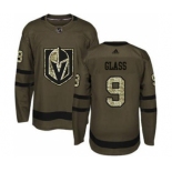 Men's Golden Knights #9 Cody Glass Green Salute to Service Stitched Hockey Jersey