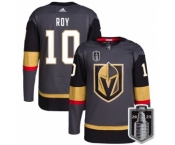 Men's Vegas Golden Knights #10 Nicolas Roy Gray 2023 Stanley Cup Final Stitched Jersey