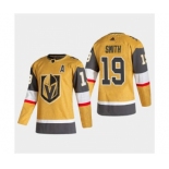 Men's Vegas Golden Knights #19 Reilly Smith 2020-21 Authentic Player Alternate Stitched Hockey Jersey Gold