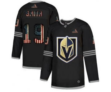 Men's Vegas Golden Knights #19 Reilly Smith Black USA Flag Limited Hockey Jersey