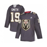 Men's Vegas Golden Knights #19 Reilly Smith Grey Latino Heritage Night Stitched Hockey Jersey