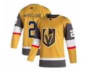 Men's Vegas Golden Knights #2 Zach Whitecloud Gold Stitched Jersey