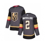 Men's Vegas Golden Knights #2 Zach Whitecloud Gray Stitched Jersey