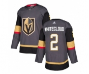 Men's Vegas Golden Knights #2 Zach Whitecloud Gray Stitched Jersey