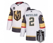 Men's Vegas Golden Knights #2 Zach Whitecloud White 2023 Stanley Cup Final Stitched Jersey