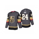 Men's Vegas Golden Knights #24 Brad Hunt Steel Grey 2017-2018 Season Jersey