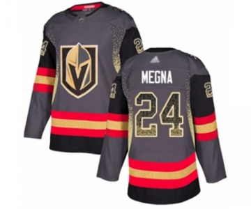 Men's Vegas Golden Knights #24 Jaycob Megna Authentic Black Drift Fashion Hockey Jersey