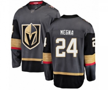 Men's Vegas Golden Knights #24 Jaycob Megna Authentic Black Home Fanatics Branded Breakaway Hockey Jersey