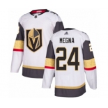 Men's Vegas Golden Knights #24 Jaycob Megna Authentic White Away Hockey Jersey