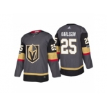 Men's Vegas Golden Knights #25 William Karlsson Steel Grey 2017-2018 Season Jersey