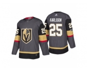 Men's Vegas Golden Knights #25 William Karlsson Steel Grey 2017-2018 Season Jersey