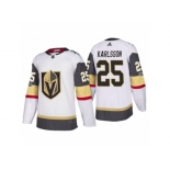 Men's Vegas Golden Knights #25 William Karlsson White 2017-2018 Season Jersey