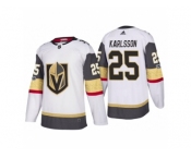 Men's Vegas Golden Knights #25 William Karlsson White 2017-2018 Season Jersey