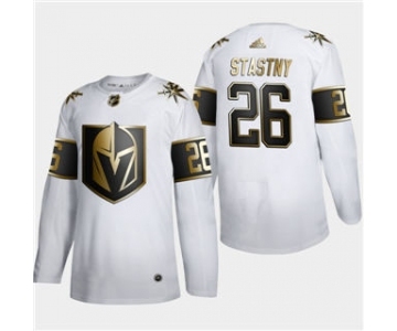 Men's Vegas Golden Knights #26 Paul Stastny White Golden Edition Limited Stitched Hockey Jersey