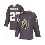 Men's Vegas Golden Knights #27 Shea Theodore Grey Latino Heritage Night Stitched Hockey Jersey