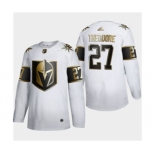 Men's Vegas Golden Knights #27 Shea Theodore White Golden Edition Limited Stitched Hockey Jersey