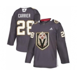 Men's Vegas Golden Knights #28 William Carrier Grey Latino Heritage Night Stitched Hockey Jersey