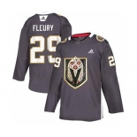 Men's Vegas Golden Knights #29 Marc-Andre Fleury Grey Latino Heritage Night Stitched Hockey Jersey