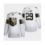 Men's Vegas Golden Knights #29 Marc-Andre Fleury White Golden Edition Limited Stitched Hockey Jersey