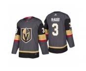 Men's Vegas Golden Knights #3 Brayden McNabb Steel Grey 2017-2018 Season Jersey