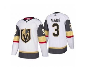 Men's Vegas Golden Knights #3 Brayden McNabb White 2017-2018 Season Jersey