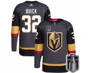 Men's Vegas Golden Knights #32 Jonathan Quick Gray 2023 Stanley Cup Final Stitched Jersey