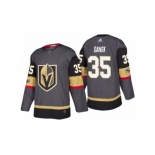 Men's Vegas Golden Knights #35 Oscar Dansk Steel Grey 2017-2018 Season Jersey