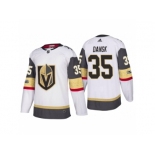 Men's Vegas Golden Knights #35 Oscar Dansk White 2017-2018 Season Jersey