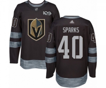 Men's Vegas Golden Knights #40 Garret Sparks Authentic Black 1917-2017 100th Anniversary Hockey Jersey