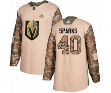 Men's Vegas Golden Knights #40 Garret Sparks Authentic Camo Veterans Day Practice Hockey Jersey