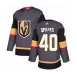 Men's Vegas Golden Knights #40 Garret Sparks Authentic Gray Home Hockey Jersey