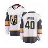 Men's Vegas Golden Knights #40 Garret Sparks Authentic White Away Fanatics Branded Breakaway Hockey Jersey