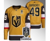 Men's Vegas Golden Knights #49 Ivan Barbashev Gold 2023 Stanley Cup Champions Stitched Jersey