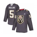 Men's Vegas Golden Knights #5 Deryk Engelland Grey Latino Heritage Night Stitched Hockey Jersey