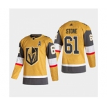 Men's Vegas Golden Knights #61 Mark Stone 2020-21 Authentic Player Alternate Stitched Hockey Jersey Gold