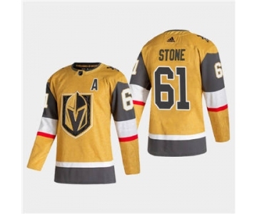 Men's Vegas Golden Knights #61 Mark Stone 2020-21 Authentic Player Alternate Stitched Hockey Jersey Gold