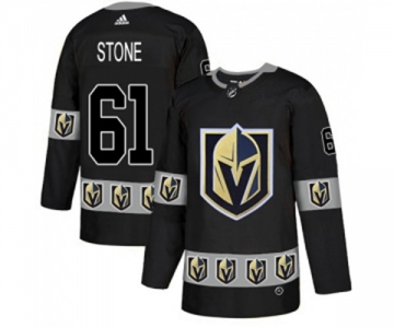 Men's Vegas Golden Knights #61 Mark Stone Authentic Black Team Logo Fashion Hockey Jersey