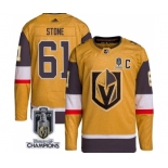 Men's Vegas Golden Knights #61 Mark Stone Gold 2023 Stanley Cup Champions Stitched Jersey