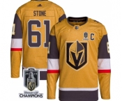 Men's Vegas Golden Knights #61 Mark Stone Gold 2023 Stanley Cup Champions Stitched Jersey