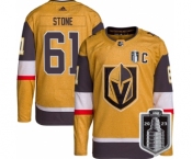 Men's Vegas Golden Knights #61 Mark Stone Gold 2023 Stanley Cup Final Stitched Jersey