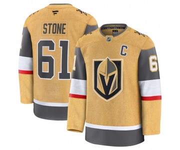 Men's Vegas Golden Knights #61 Mark Stone Gold 2024-25 Home Stitched Hockey Jersey