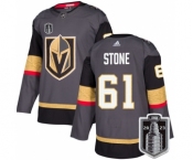 Men's Vegas Golden Knights #61 Mark Stone Gray 2023 Stanley Cup Final Stitched Jersey