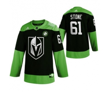 Men's Vegas Golden Knights #61 Mark Stone Green Hockey Fight nCoV Limited Hockey Jersey