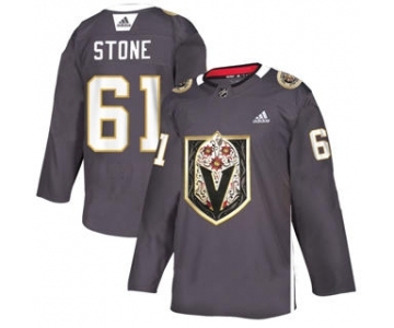 Men's Vegas Golden Knights #61 Mark Stone Grey Latino Heritage Night Stitched Hockey Jersey