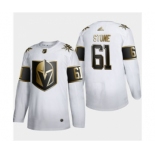 Men's Vegas Golden Knights #61 Mark Stone White Golden Edition Limited Stitched Hockey Jersey