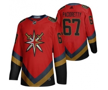 Men's Vegas Golden Knights #67 Max Pacioretty 2021 Red Reverse Retro Stitched Hockey Jersey