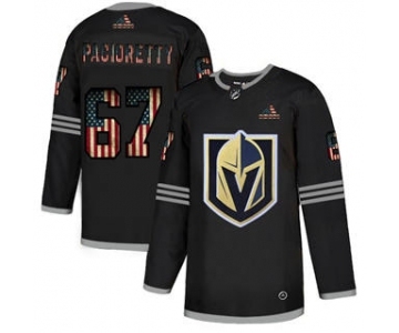 Men's Vegas Golden Knights #67 Max Pacioretty Black USA Flag Limited Hockey Jersey