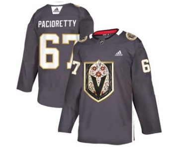 Men's Vegas Golden Knights #67 Max Pacioretty Grey Latino Heritage Night Stitched Hockey Jersey